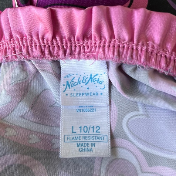 •Nick & Nora• Girls Sleeveless Hearts Nightgown - Size Large (10/12) - Picture 2 of 9
